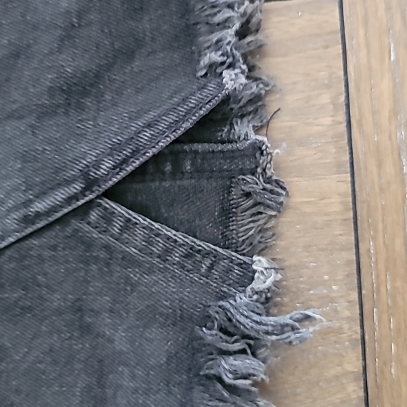 Madewell Rigid Denim A-Line Mini Skirt in Lunar Wash: Cutout Edition Size 26 - Picture 6 of 15